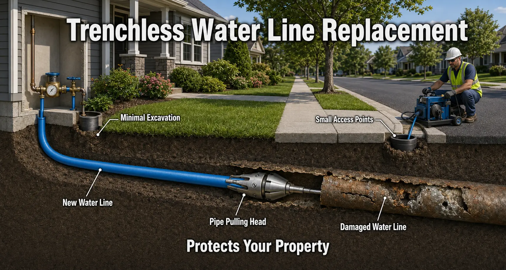 Fairfax County Virginia Trenchless Water Line Replacement