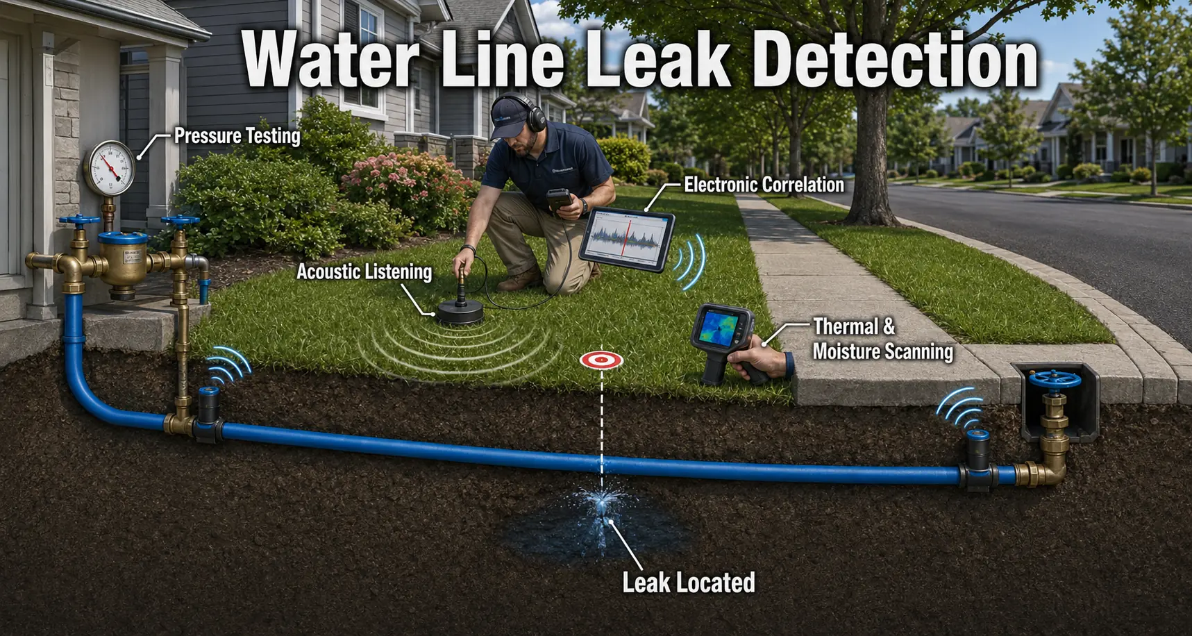 Fairfax County Virginia Water Line Leak Detection